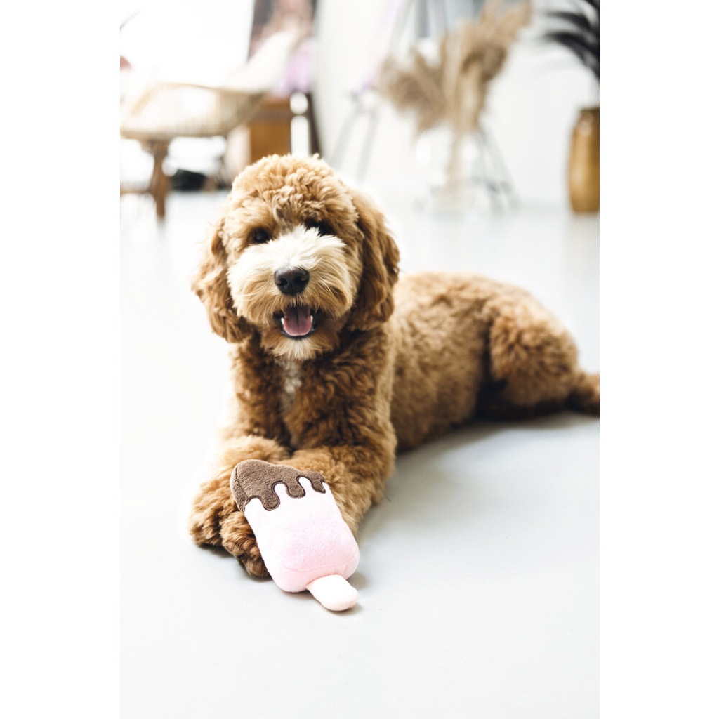 Beeztees Peluş Dondurma Köpek Oyuncağı 19x8x5cm (Pembe)