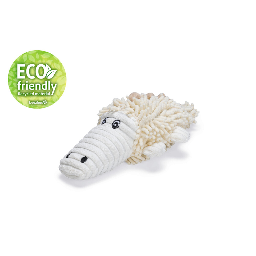 Beeztees Jort Peluş Timsah Köpek Oyuncağı 36x16x10cm (Beyaz)