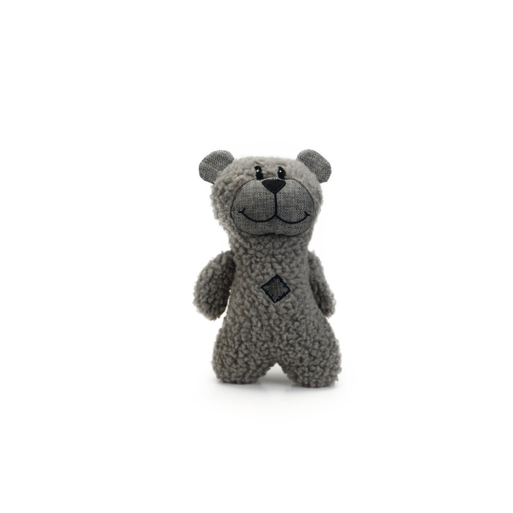 Beeztees Boris Peluş Ayı Sesli Köpek Oyuncağı 23x15x8cm (Gri)