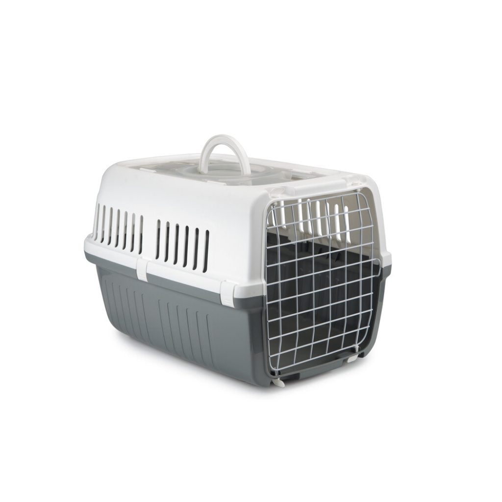 Beeztees Çift Girişli Kedi ve Köpek Taşıma Çantası 55x35x34cm (Beyaz)