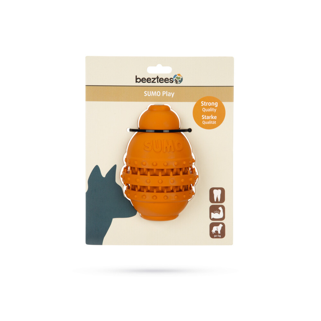 Beeztees Dayanıklı Sumo Dental Köpek Oyuncağı 9x9x12cm (Turuncu) [L]