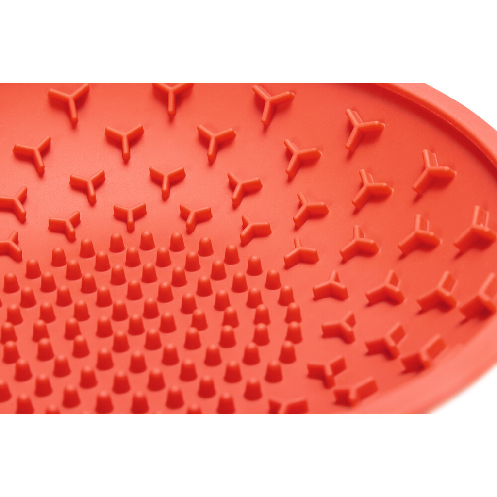 Beeztees Lick Silikon Yavru Köpek Mama Yeme Oyuncağı 19cm (Kırmızı)