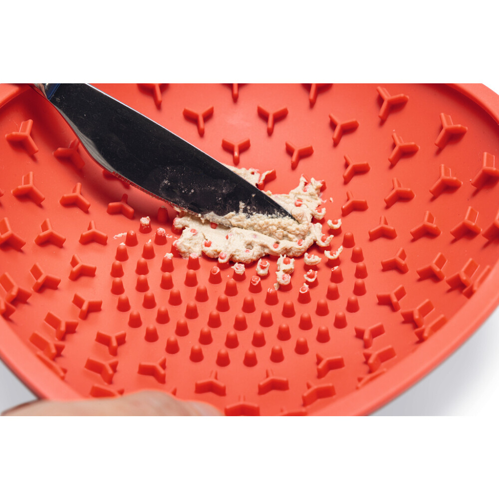 Beeztees Lick Silikon Yavru Köpek Mama Yeme Oyuncağı 19cm (Kırmızı)