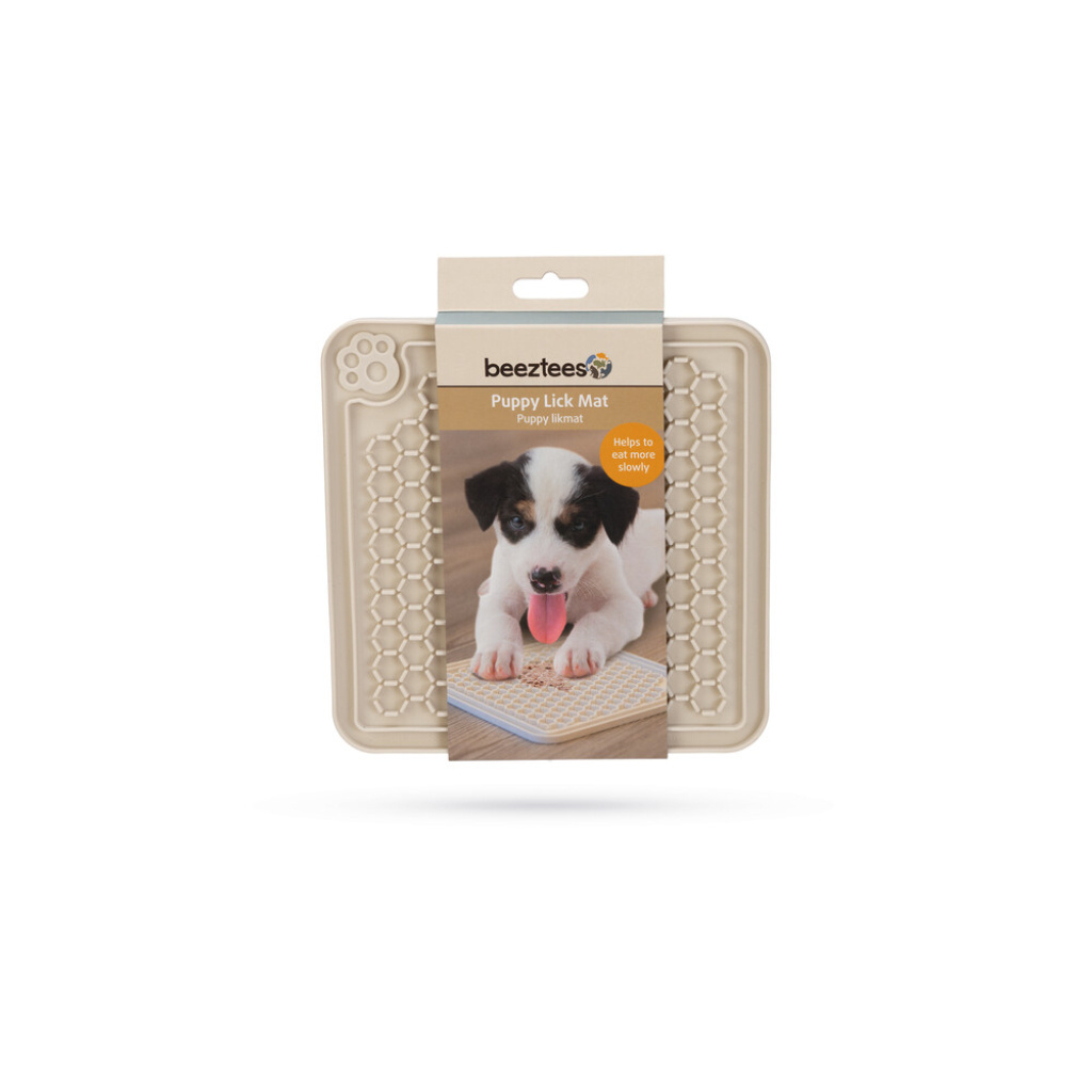 Beeztees Diza Silikon Kare Yavru Köpek Yaş Mama Yeme Oyuncağı 20x20cm (Gri)
