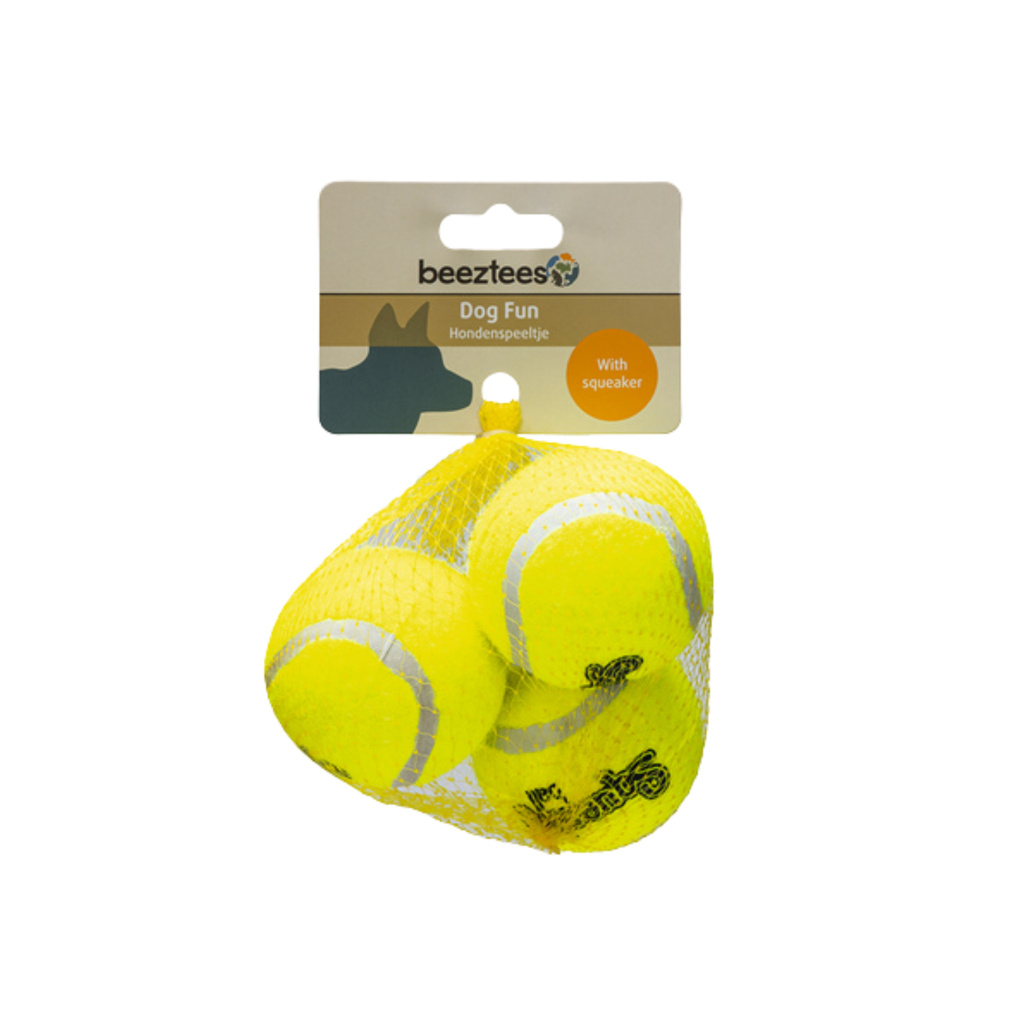 Beeztees Sesli Tenis Topu Köpek Oyuncağı 6,5cm (3'lü) (Sarı)