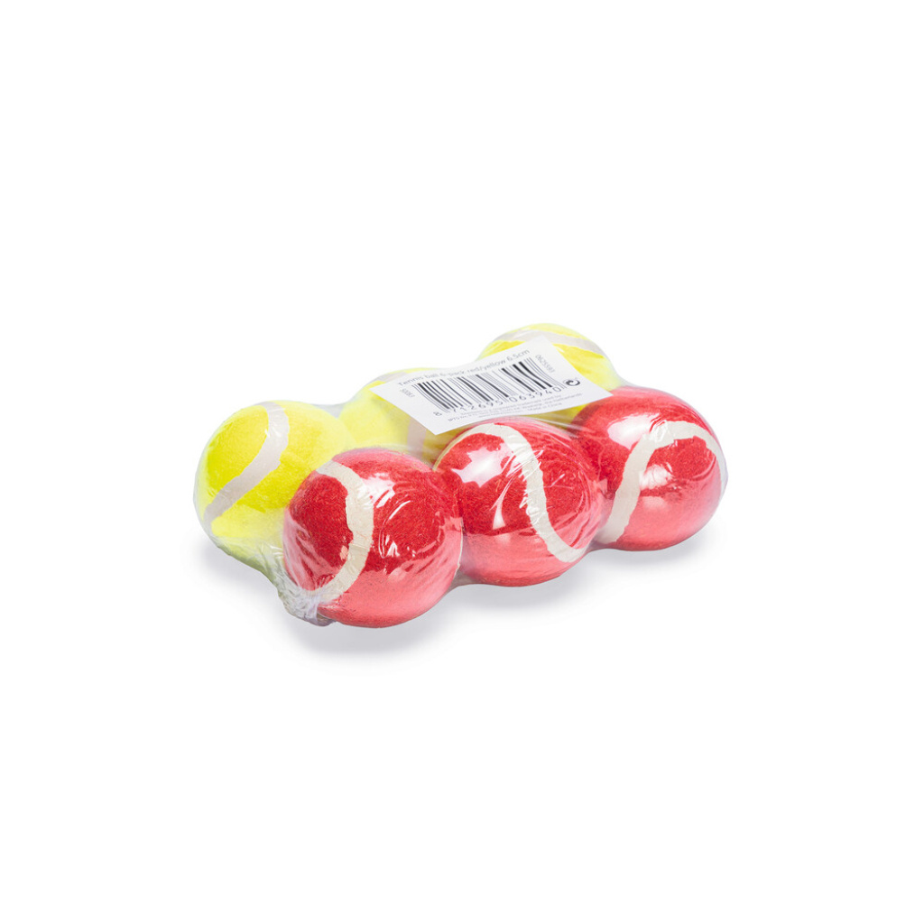 Beeztees Tenis Topları Köpek Oyuncağı 6,5cm (Kırmızı/Sarı) [6 Adet]