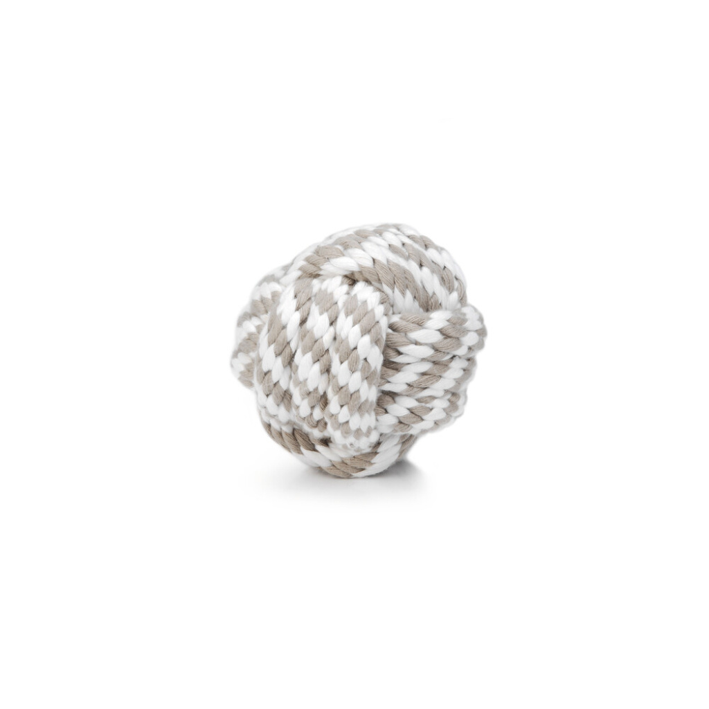 Beeztees Rope Ball Pamuk Diş İpinden Top Köpek Oyuncağı 10cm (Bej)