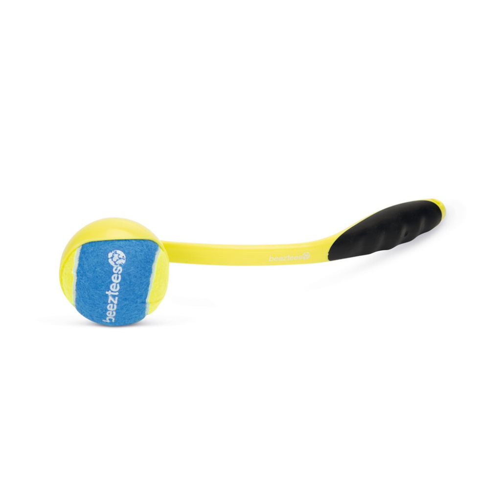 Beeztees Fetch Tenis Topu ve Fırlatıcısı Köpek Oyuncağı 31x6,5x6,5cm (Sarı)