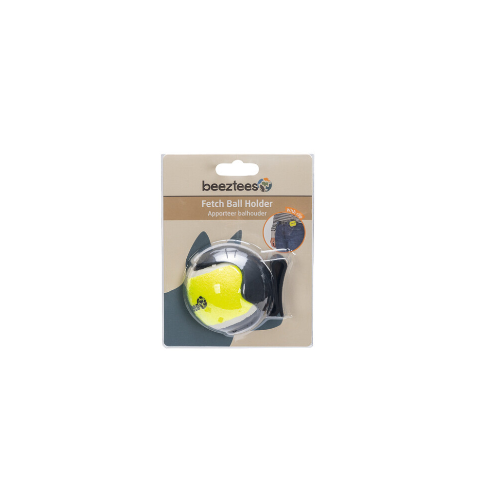 Beeztees Fetch Tutma Aparatlı Tenis Topu Köpek Oyuncağı 8x6,5x6,5cm (Sarı)
