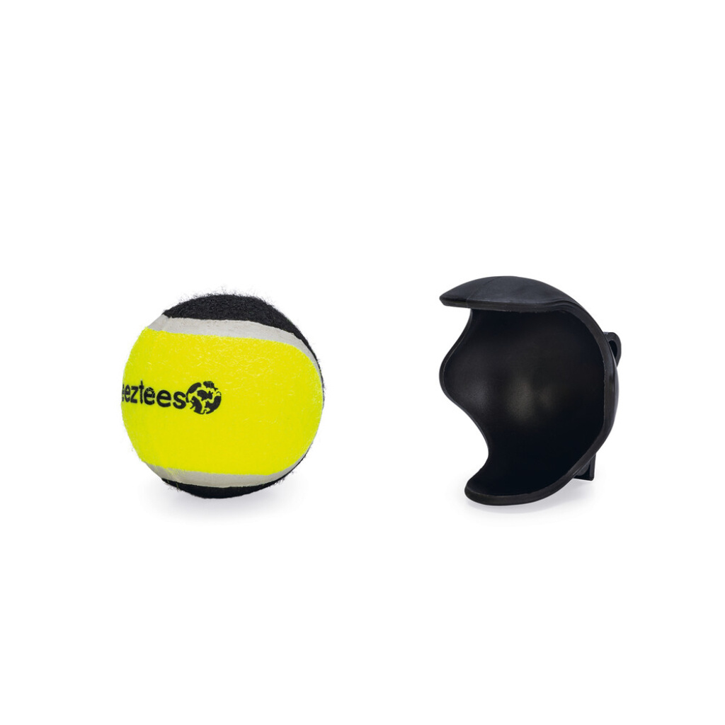 Beeztees Fetch Tutma Aparatlı Tenis Topu Köpek Oyuncağı 8x6,5x6,5cm (Sarı)