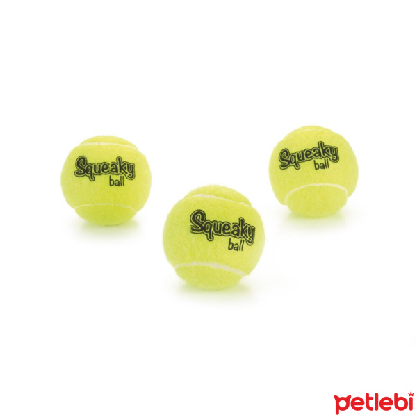 Beeztees Sesli Tenis Topu Köpek Oyuncağı 6,5cm (3'lü) (Sarı)