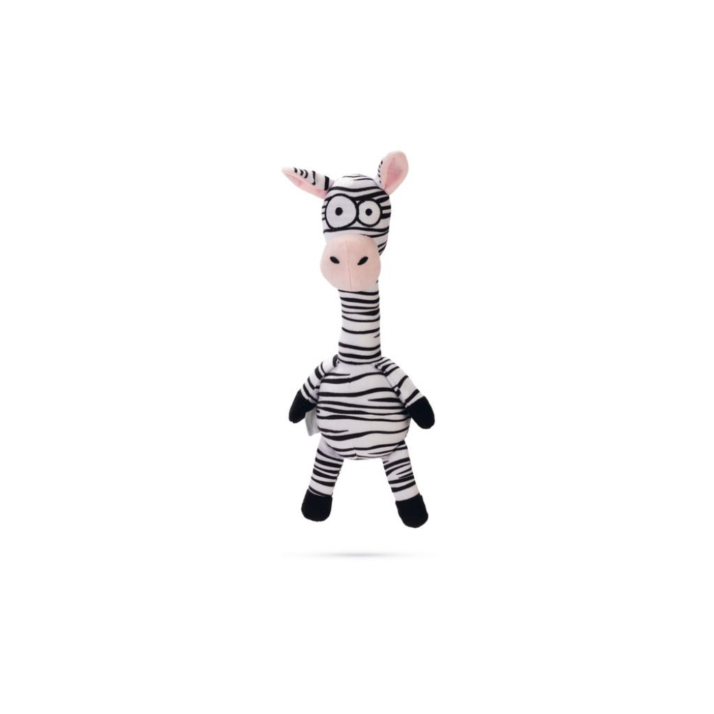 Beeztees Peluş Zebra Sesli Köpek Oyuncağı 33x10x9cm (Siyah)