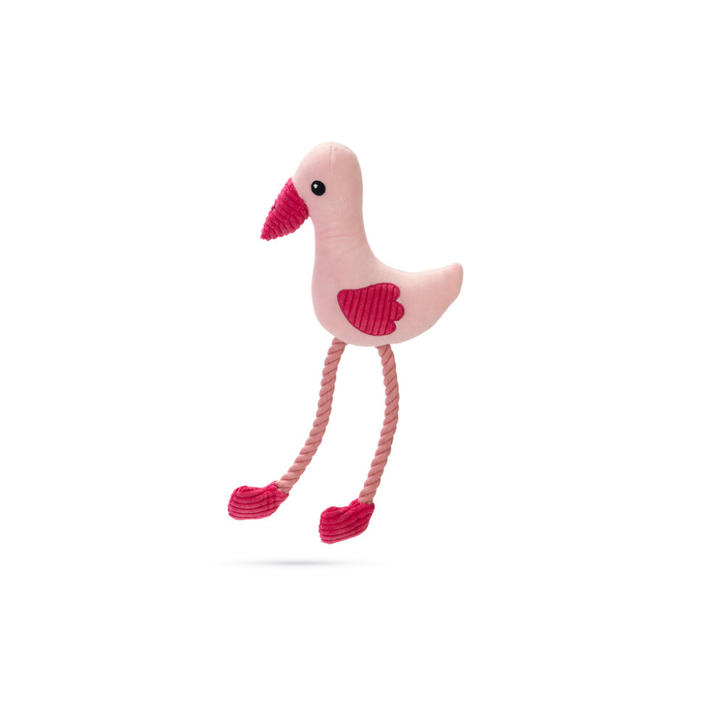 Beeztees Peluş Flamingo Sesli Köpek Oyuncağı 39,5x19,5x6cm (Pembe)