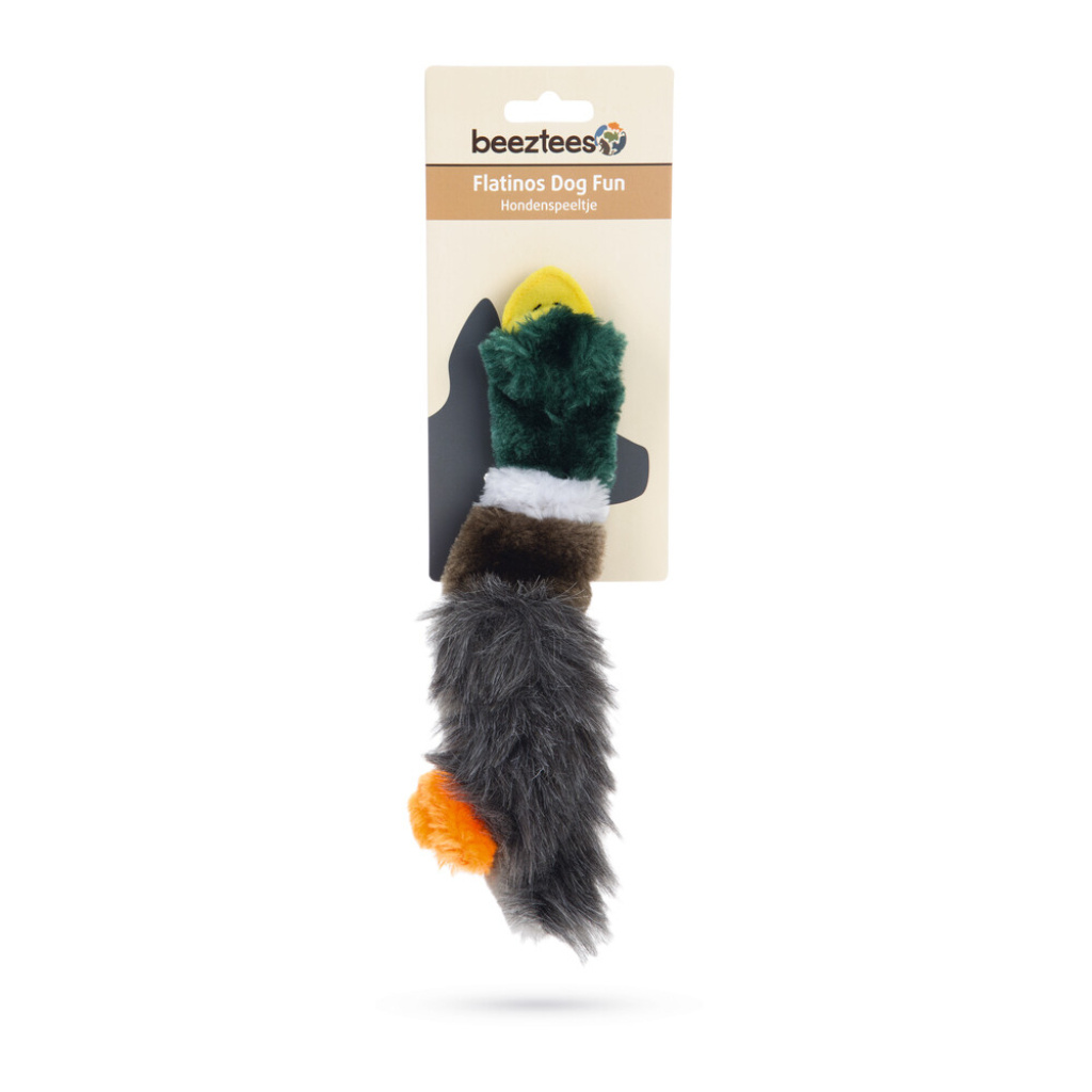Beeztees Flatino Peluş Ördek Sesli Köpek Oyuncağı 26x8x3cm (Yeşil)