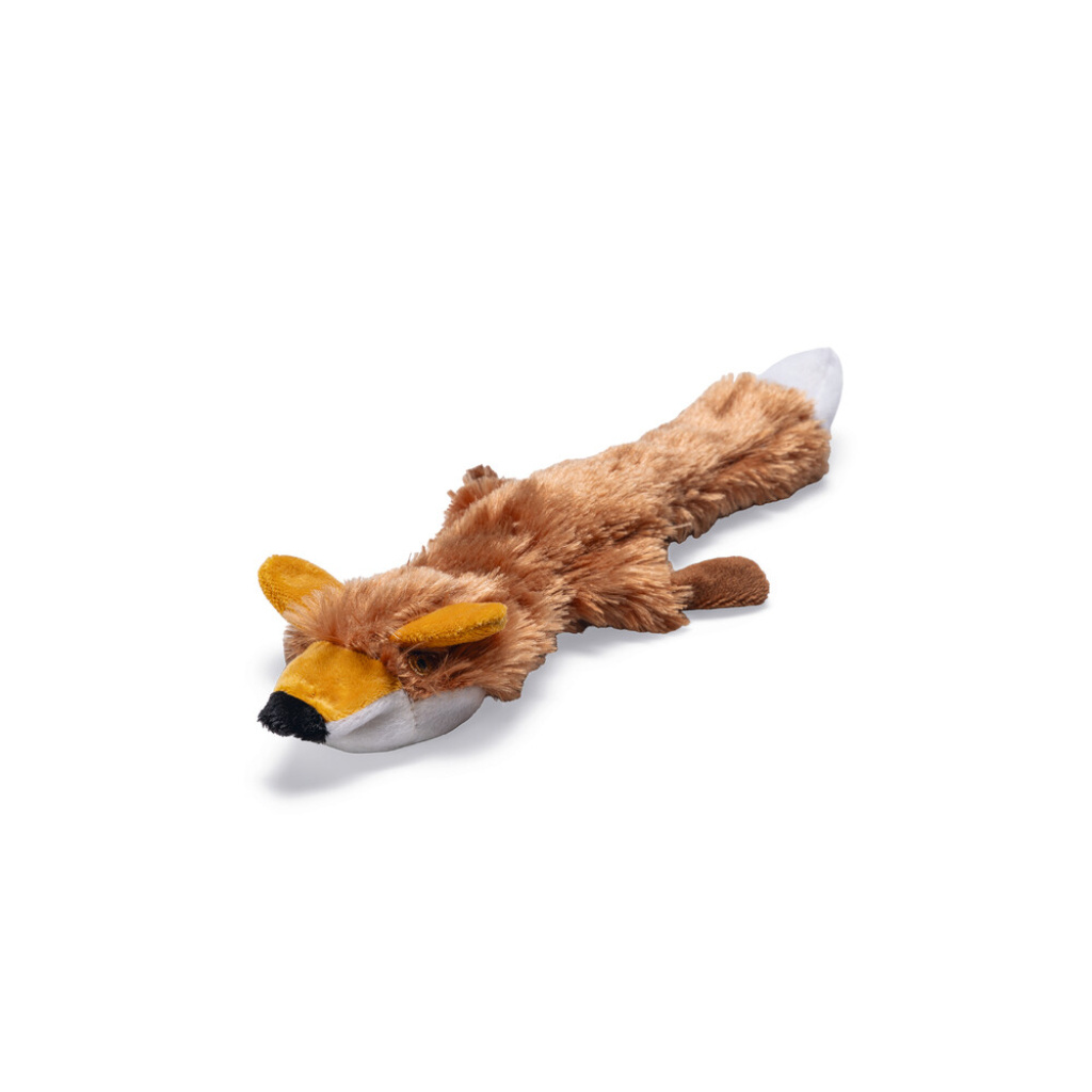 Beeztees Flatino Peluş Tilki Sesli Köpek Oyuncağı 30x13x2,5cm (Kahverengi)
