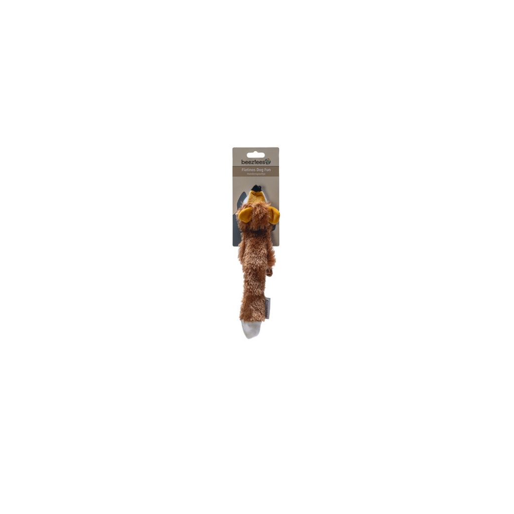 Beeztees Flatino Peluş Tilki Sesli Köpek Oyuncağı 30x13x2,5cm (Kahverengi)