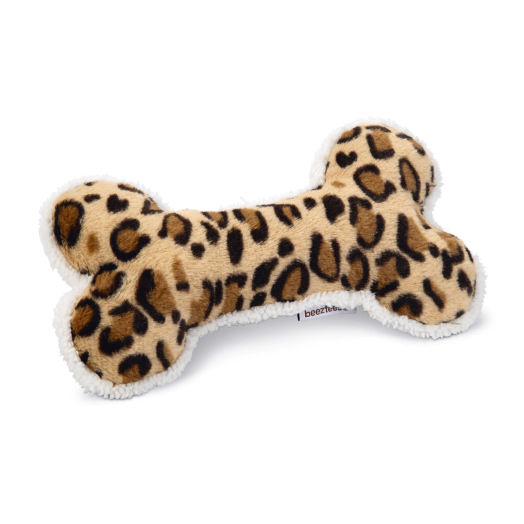 Beeztees Stippy Peluş Kemik Sesli Köpek Oyuncağı 30x16x4cm (Kahverengi)
