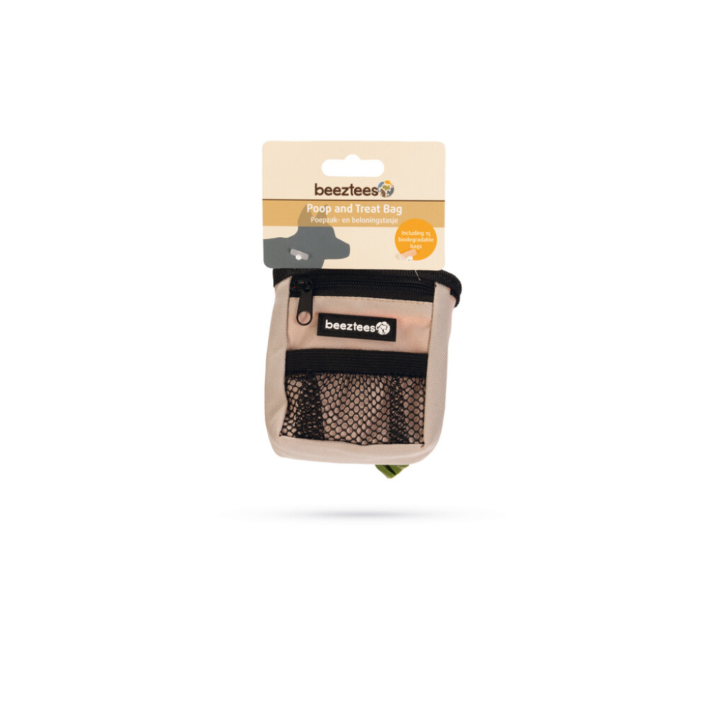 Beeztees Köpek Ödül ve Dışkı Toplama Poşeti Taşıma Bel Çantası 8x14x10cm (Gri)