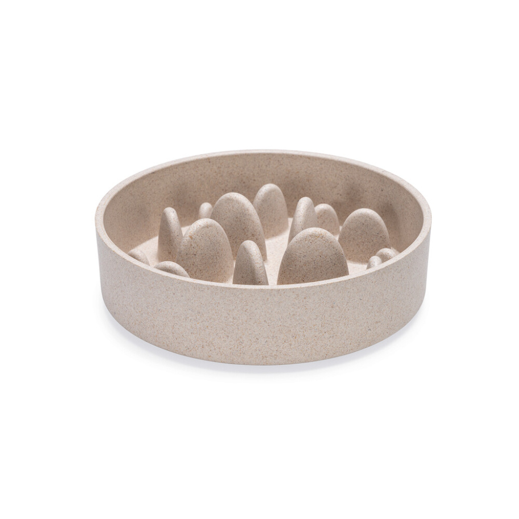 Beeztees Dbl Yavaş Besleme Köpek Mama Kabı 800ml (Bej)