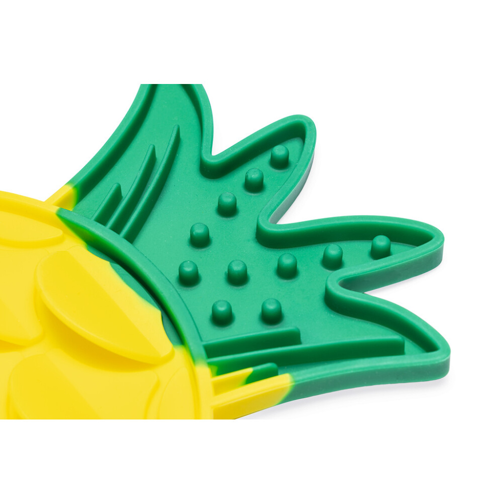 Beeztees Silikon Ananas Yavru Köpek Yaş Mama Yeme Oyuncağı 30x20x3cm (Sarı)