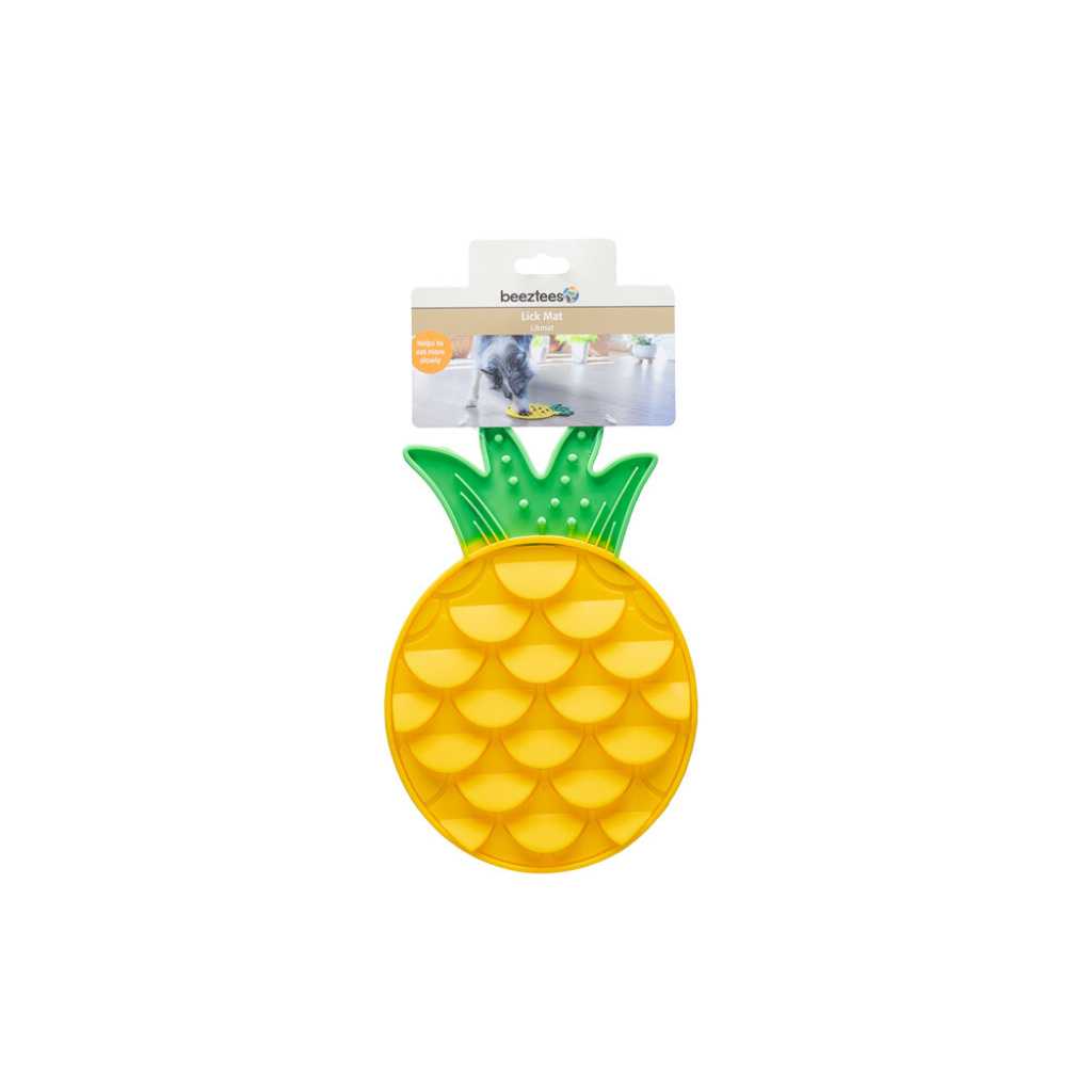 Beeztees Silikon Ananas Yavru Köpek Yaş Mama Yeme Oyuncağı 30x20x3cm (Sarı)