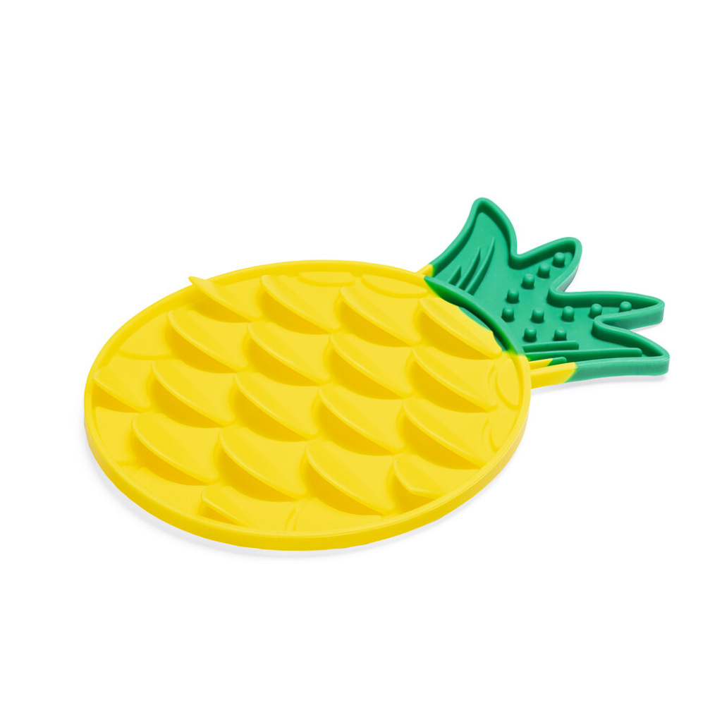 Beeztees Silikon Ananas Yavru Köpek Yaş Mama Yeme Oyuncağı 30x20x3cm (Sarı)