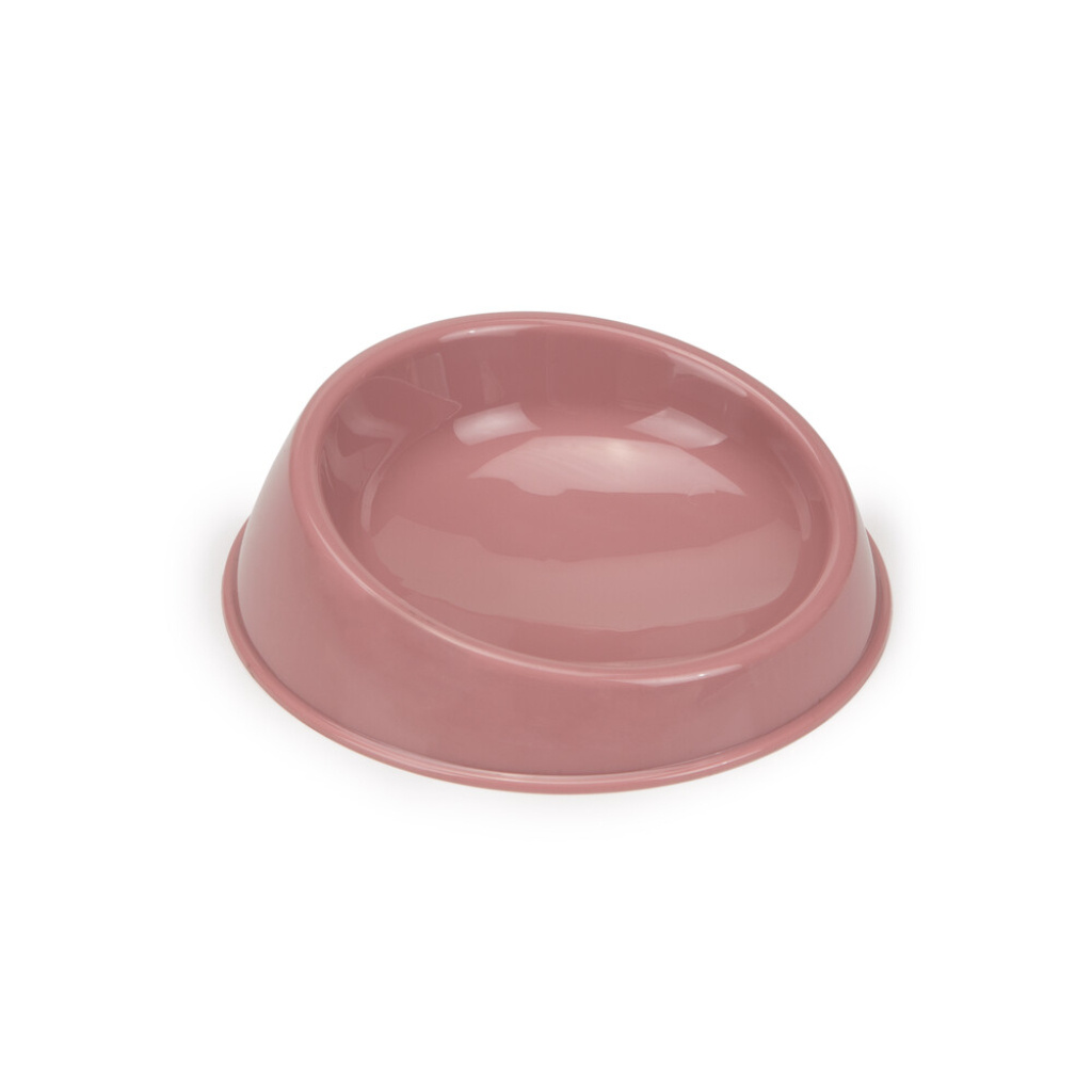 Beeztees Bikkie Plastik Kedi Mama Kabı 15x15x4cm (Pembe)