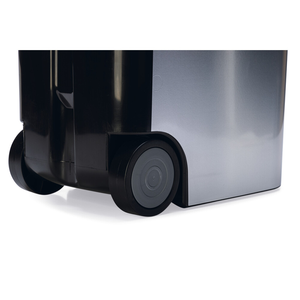 Beeztees Plastik Tekerlekli Kapaklı Metal Görünümlü Köpek Mama Saklama Kabı 54L