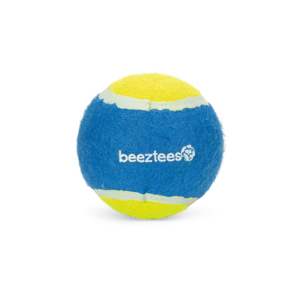 Beeztees Tenis Topu Köpek Oyuncağı 10cm (Mavi-Sarı)