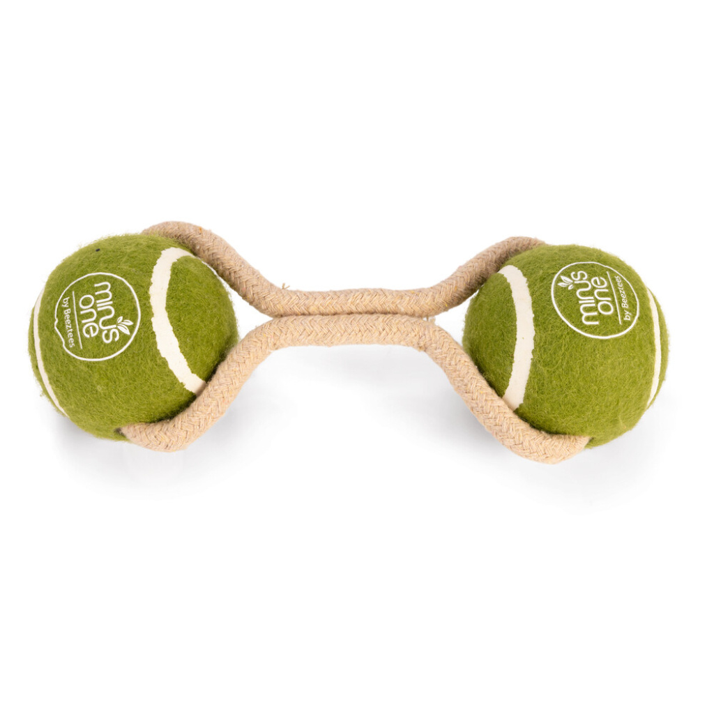 Beeztees Kauçuk İpli Tenis Topu Köpek Oyuncağı 21cm