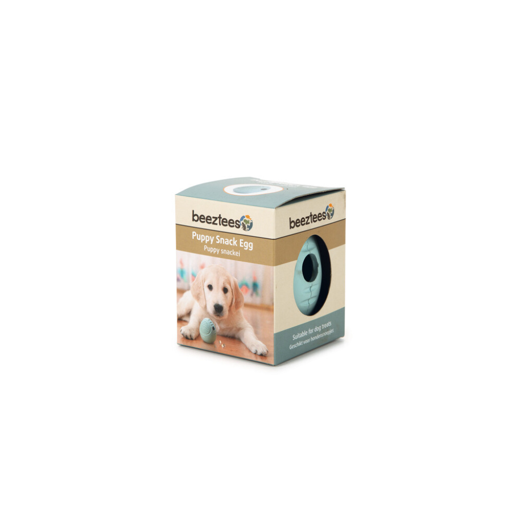 Beeztees Kauçuk Yumurta Ödül ve Oyun Yavru Köpek Oyuncağı 6x6x8cm (Turkuaz)