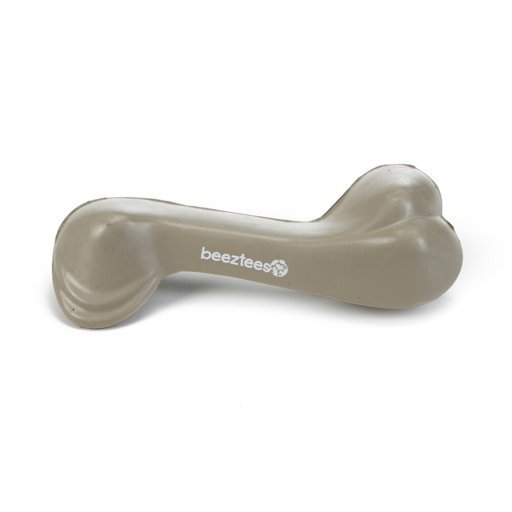 Beeztees Rubber Kauçuk İçi Dolu Kemik Köpek Oyuncağı 14cm (Bej)