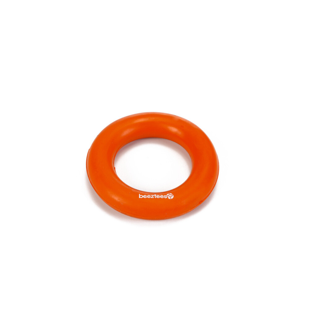 Beeztees Ring Solid Kauçuk İçi Dolu Halka Köpek Oyuncağı 9cm (Turuncu)