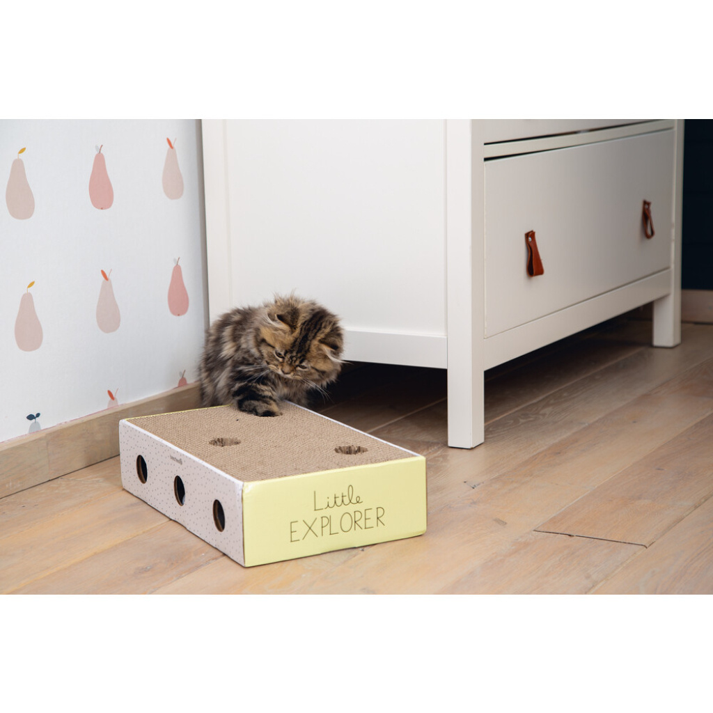 Beeztees Riva Yavru Kedi Tırmalama Kartonu ve Oyuncağı 25x42x10cm