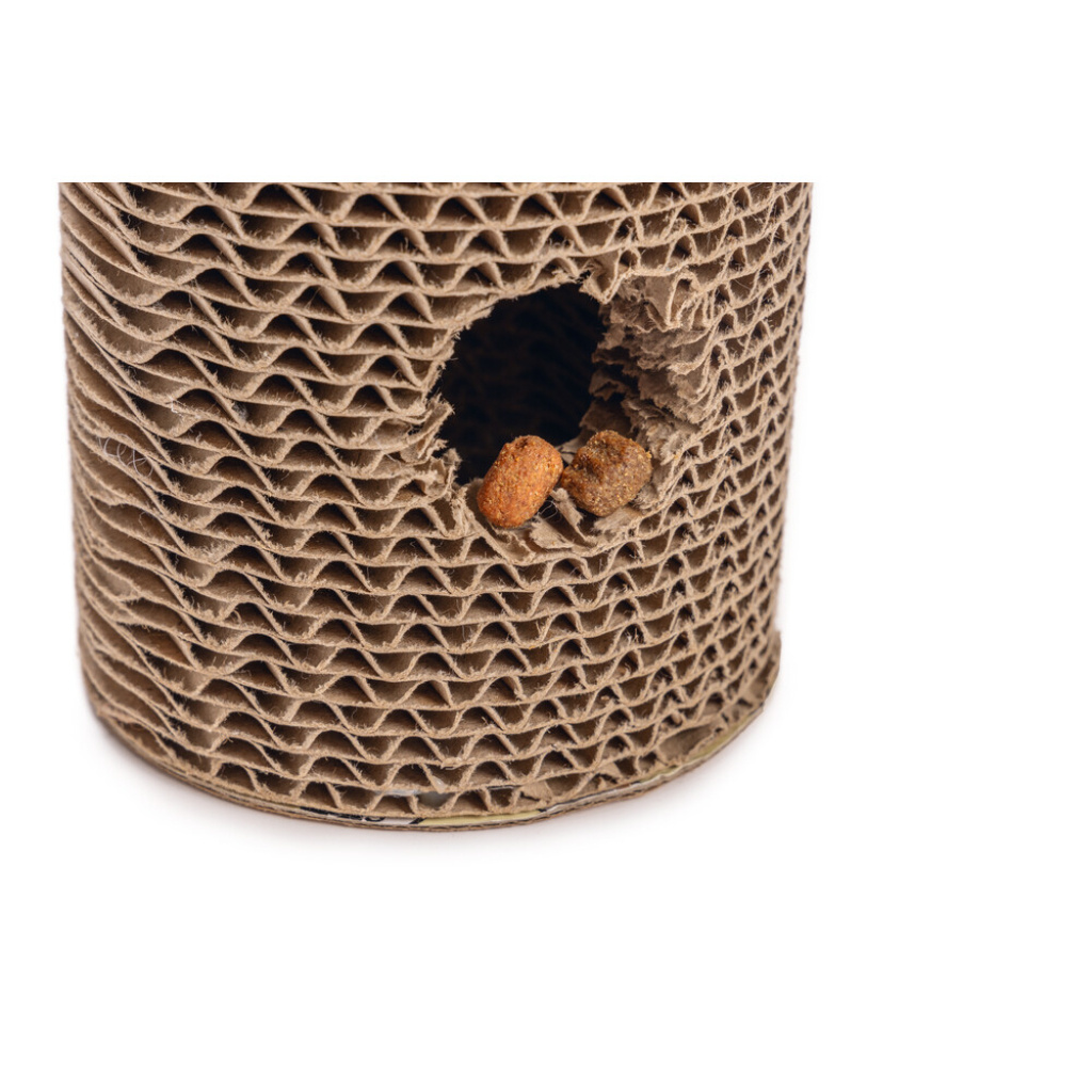 Beeztees Minus One Karton Silindir ve Püskül Kedi Oyuncağı 23x10x10cm