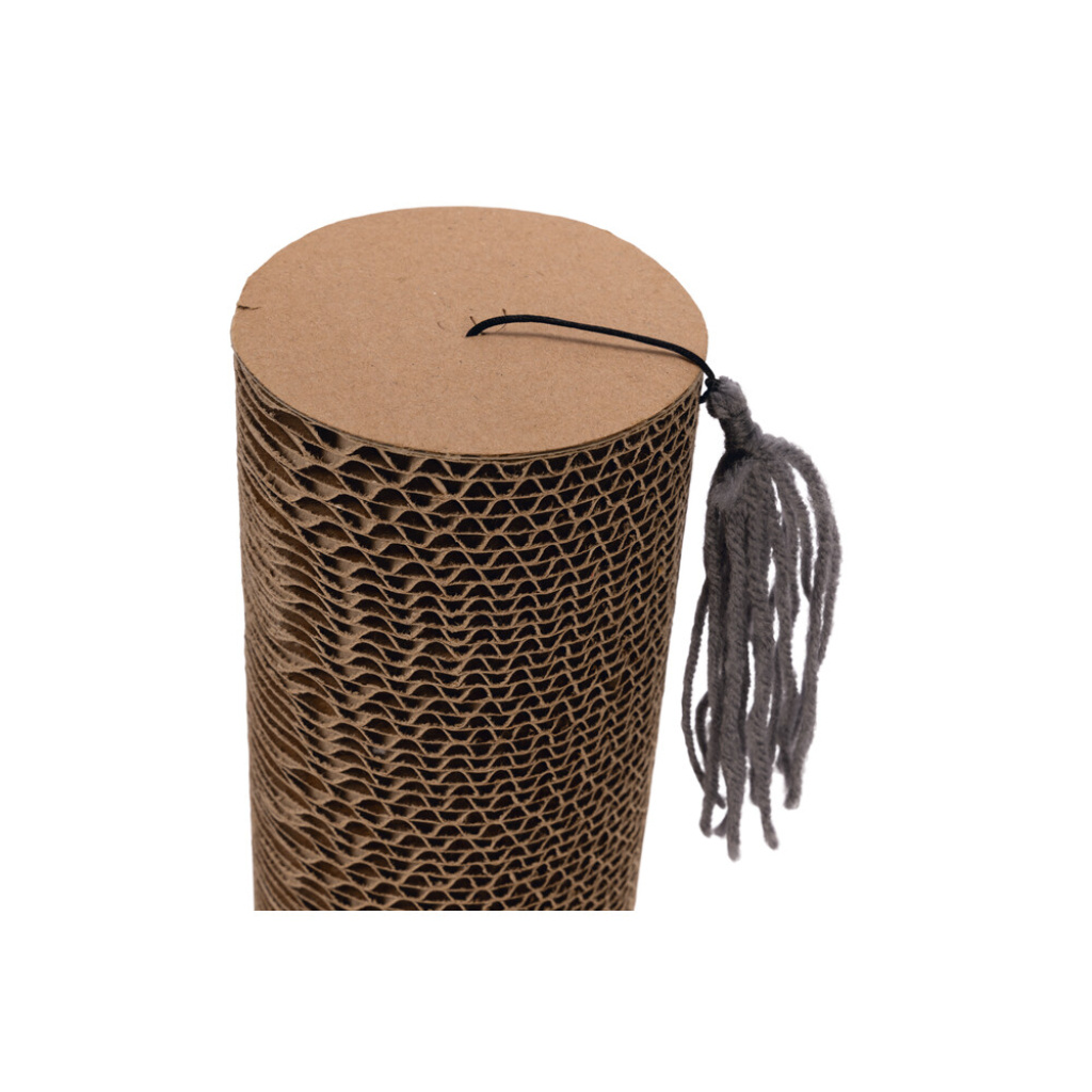 Beeztees Minus One Karton Silindir ve Püskül Kedi Oyuncağı 23x10x10cm