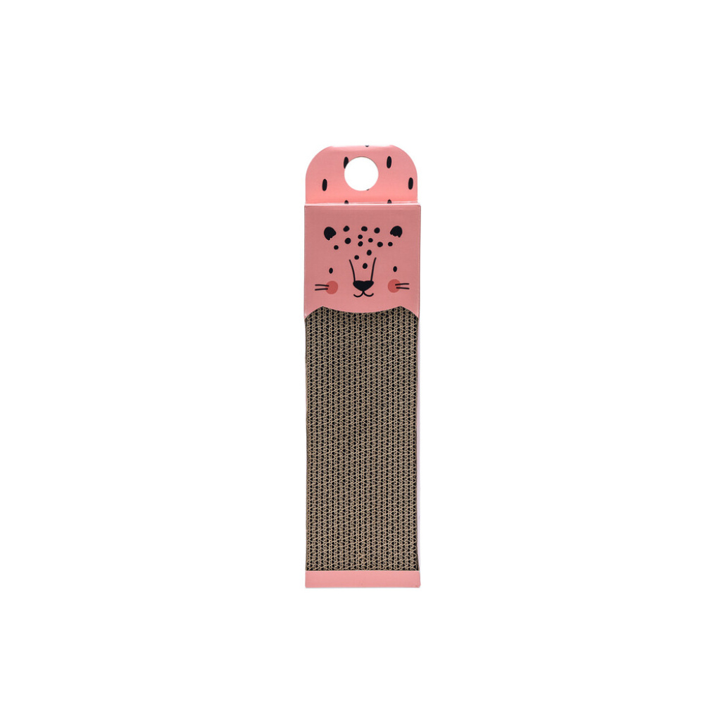 Beeztees Leopard Kedi Tırmalama Kartonu 45x13x2cm (Pembe)