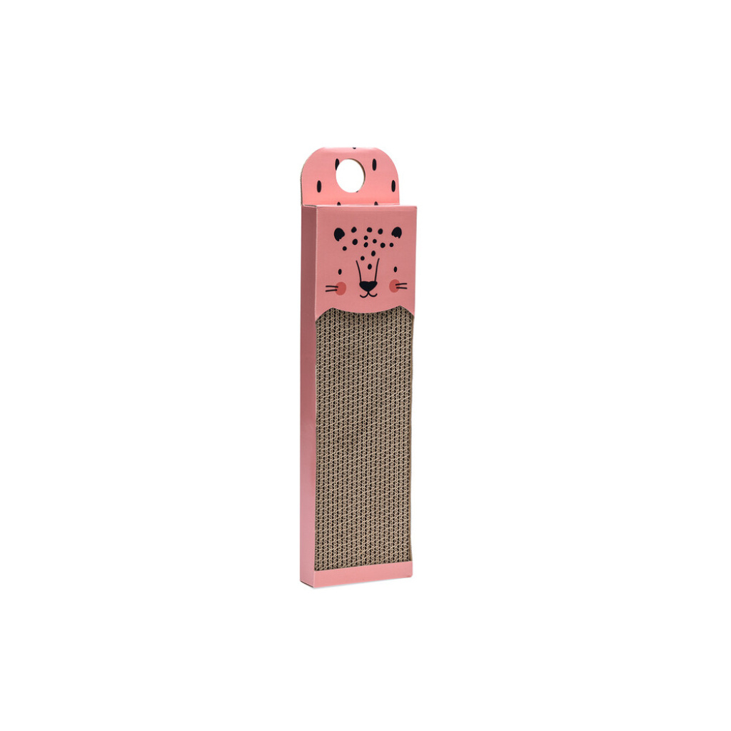 Beeztees Leopard Kedi Tırmalama Kartonu 45x13x2cm (Pembe)
