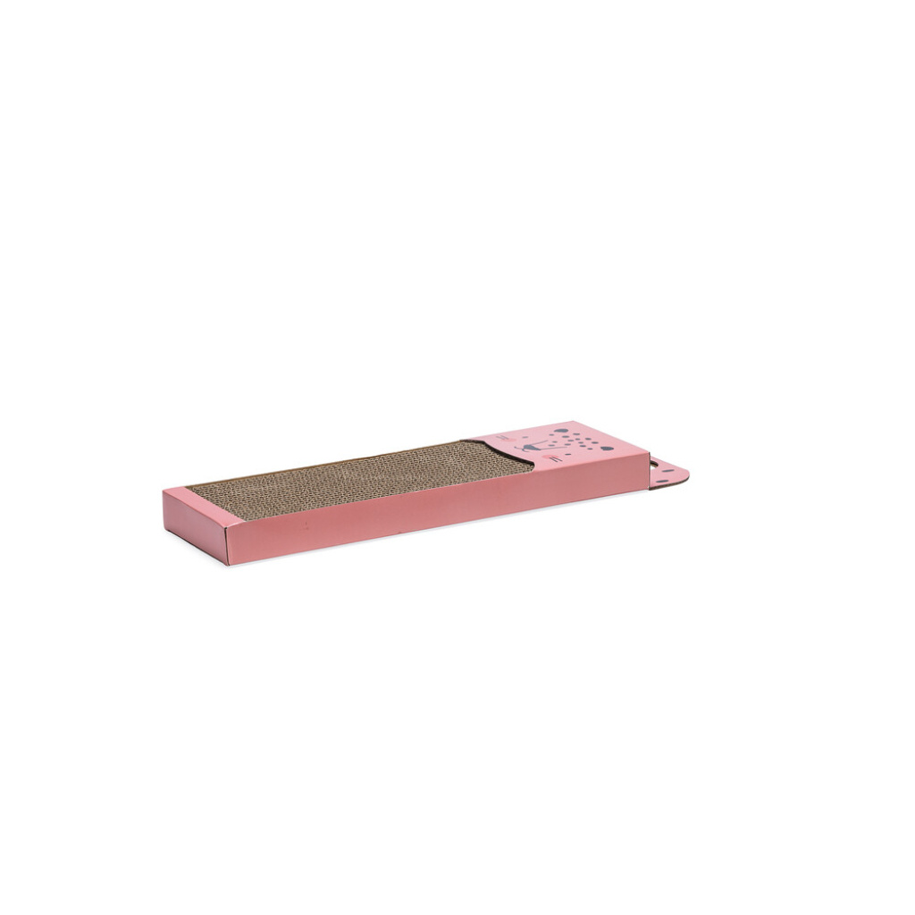Beeztees Leopard Kedi Tırmalama Kartonu 45x13x2cm (Pembe)