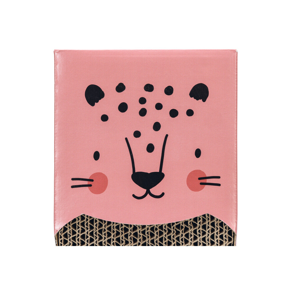 Beeztees Leopard Kedi Tırmalama Kartonu 45x13x2cm (Pembe)