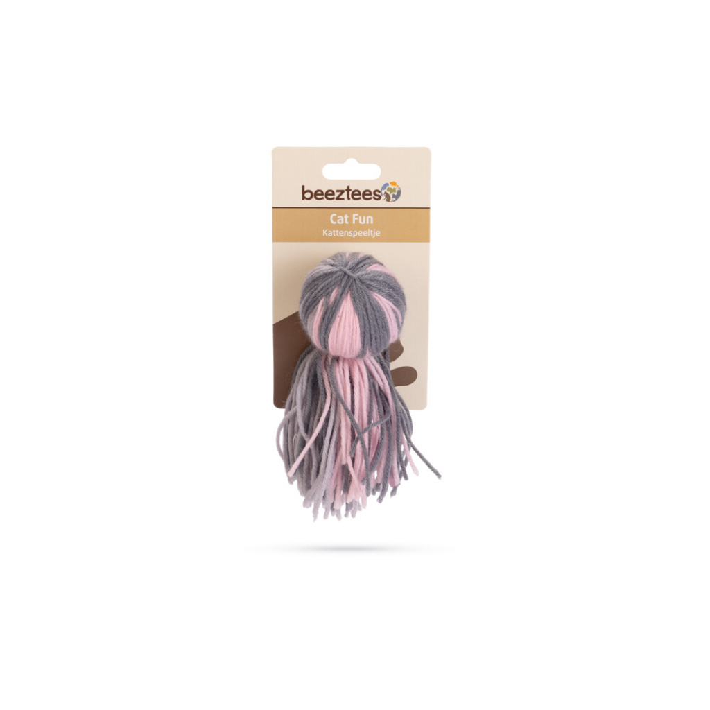 Beeztees Octy Yün ve Kurdela Ahtapot Kedi Oyuncağı 15x5x5cm (Pembe)