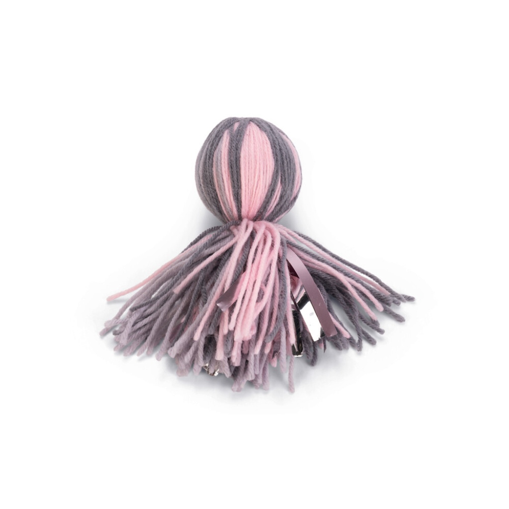 Beeztees Octy Yün ve Kurdela Ahtapot Kedi Oyuncağı 15x5x5cm (Pembe)