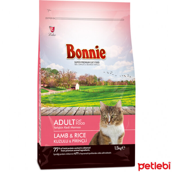 Bonnie Kuzulu ve Pirinçli Yetişkin Kedi Maması 1,5kg