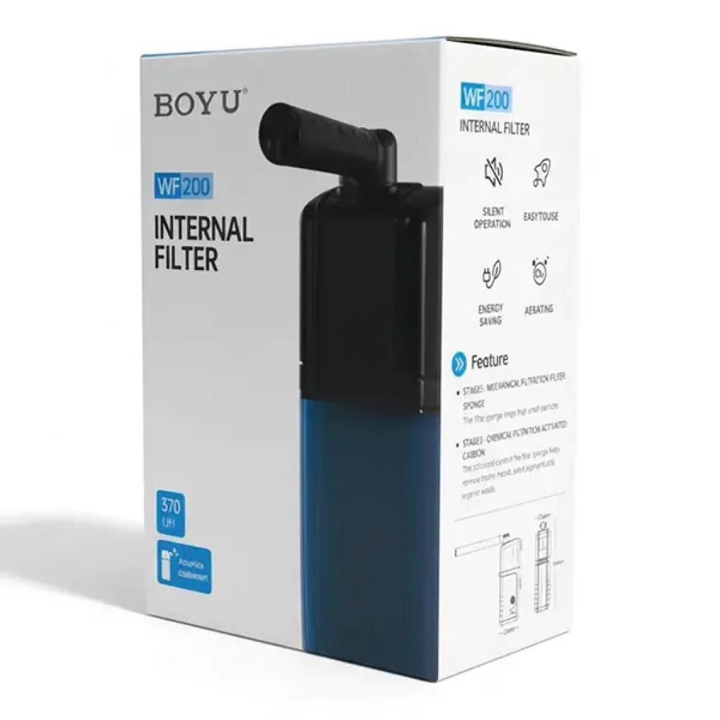 BOYU WF-200 Akvaryum İç Filtre 370L/S