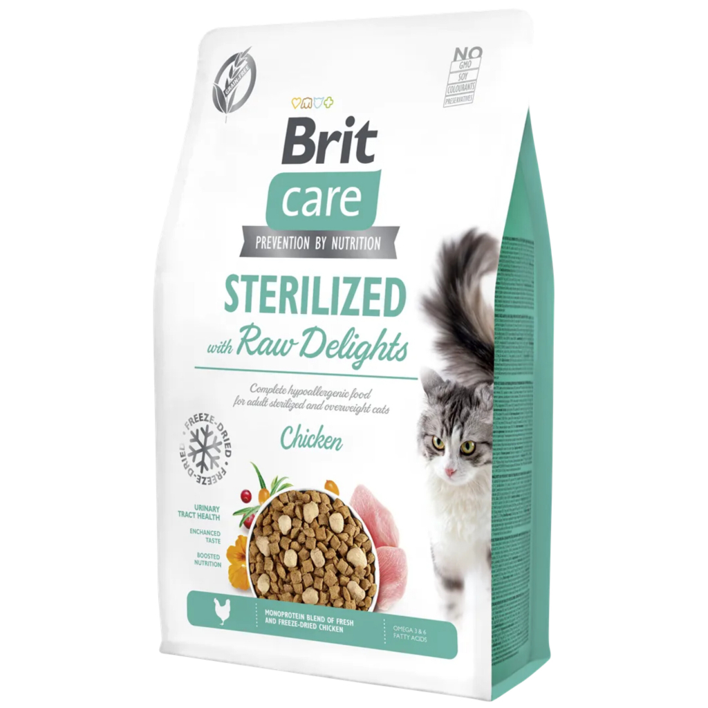 Brit Care Sterilized Raw Delights Tavuklu Tahılsız Kısırlaştırılmış Kedi Maması 2kg