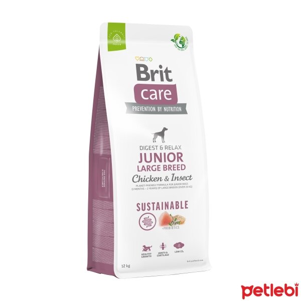 Brit Care Junior Digest & Relax Tavuklu Larva Proteinli Büyük Irk Yavru Köpek Maması 12kg