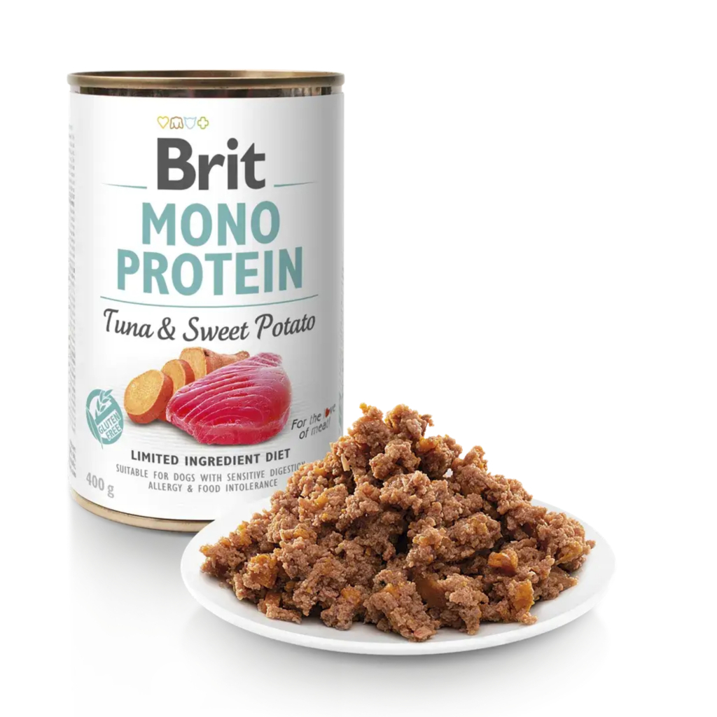Brit Care Mono Protein Ton Balıklı ve Tatlı Patatesli Yetişkin Köpek Konservesi 400gr