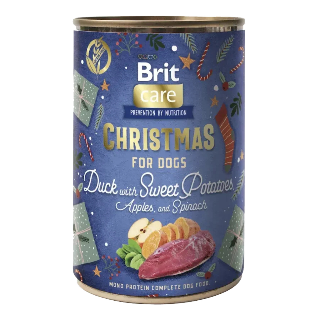 Brit Care Christmas Mono Protein Ördek Etli ve Tatlı Patatesli Yetişkin Köpek Konservesi 400gr