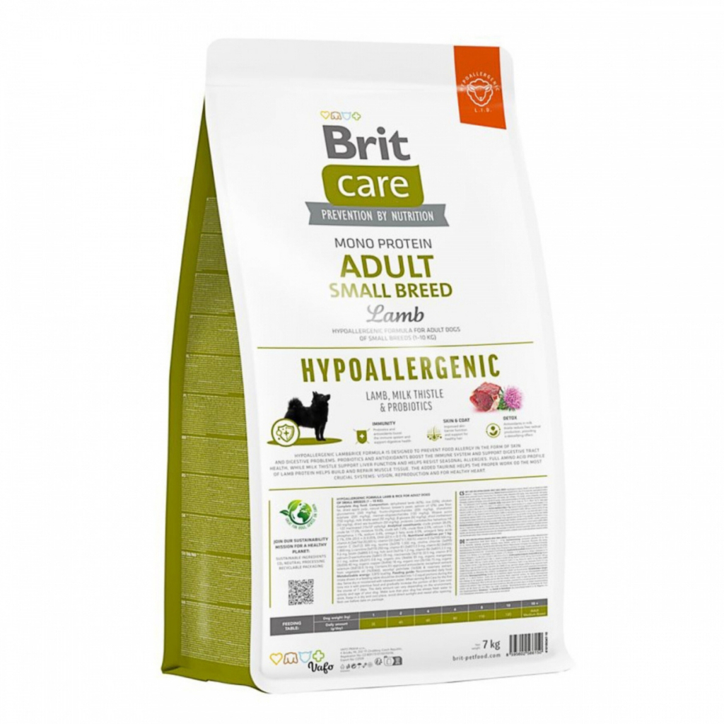 Brit Care Hipoalerjenik Kuzulu ve Pirinçli Küçük Irk Yetişkin Köpek Maması 7kg
