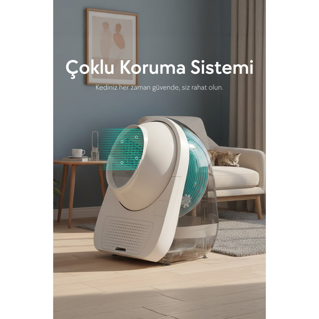 CATLINK Scooper Pro-X Luxury Yapay Zeka Destekli Otomatik Kedi Tuvaleti 65lt